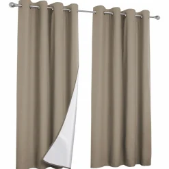 Rideaux occultants thermiques couleur taupe