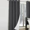 Rideaux occultants thermiques gris anthracite