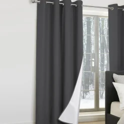 Rideaux occultants thermiques gris anthracite