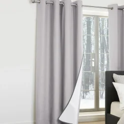 Rideaux occultants thermiques gris clair