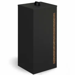 Réservoir à granulés - rangement à pellets 55 kg noir 36 x 36 x 87 cm