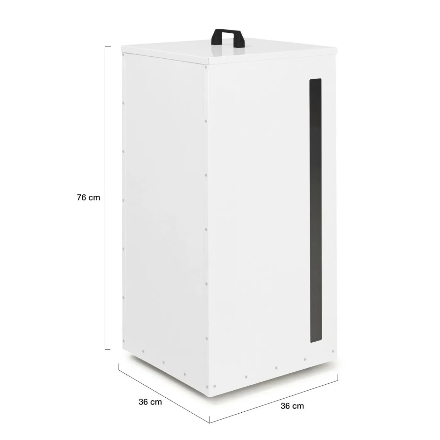 Réservoir à granulés - rangement à pellets 45 kg blanc 36 x 36 x 76 cm