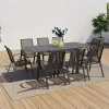 Salon de jardin avec table extensible 8 places