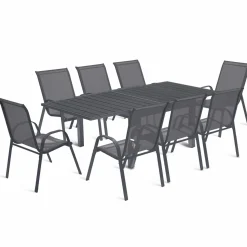 Salon de jardin avec table extensible 8 places