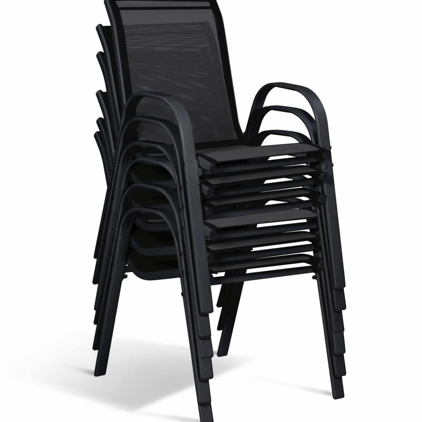 Salon de jardin bois et noir extensible