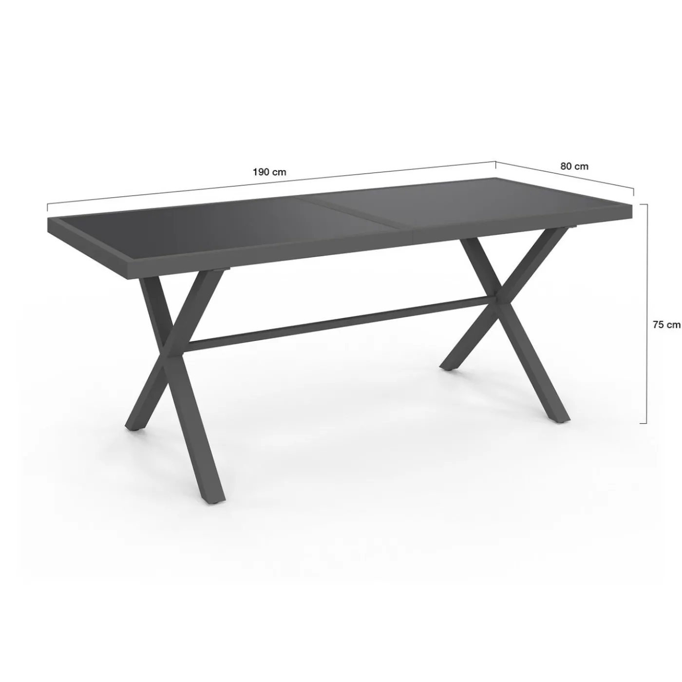 Salon de jardin et chaises empilables gris anthracite