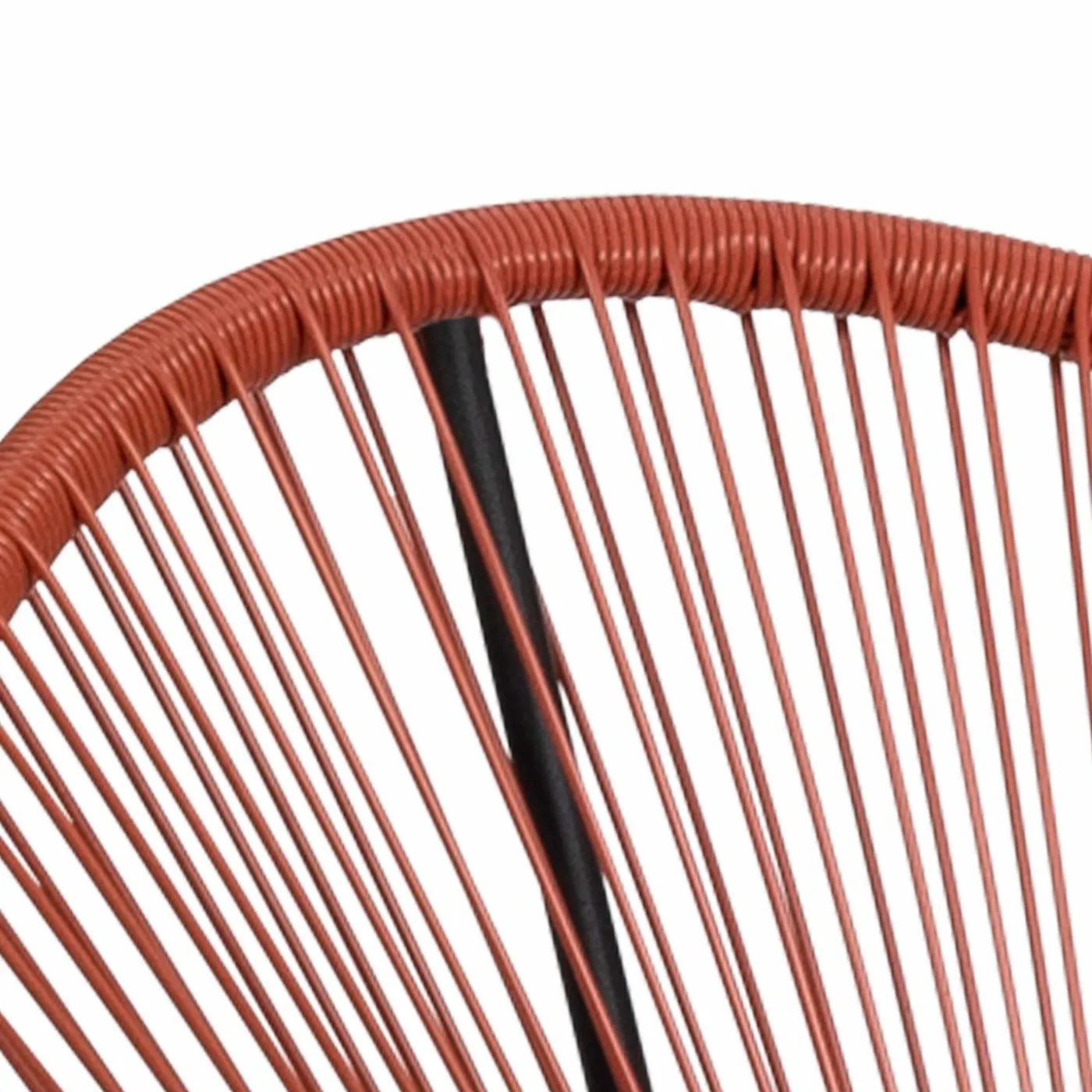 Salon de jardin fil plastique terracotta