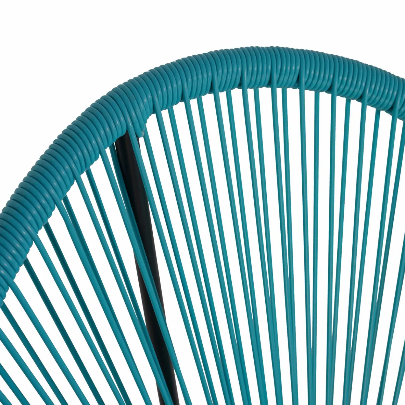 Salon de jardin fil plastique bleu