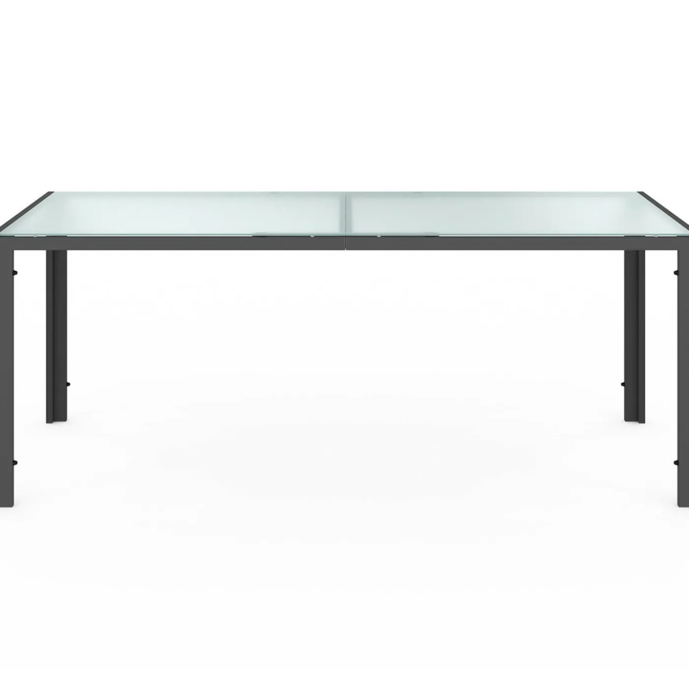 Salon de jardin gris anthracite table 190 cm et 8 chaises empilables