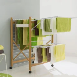 Séchoir design imitation bois pliable