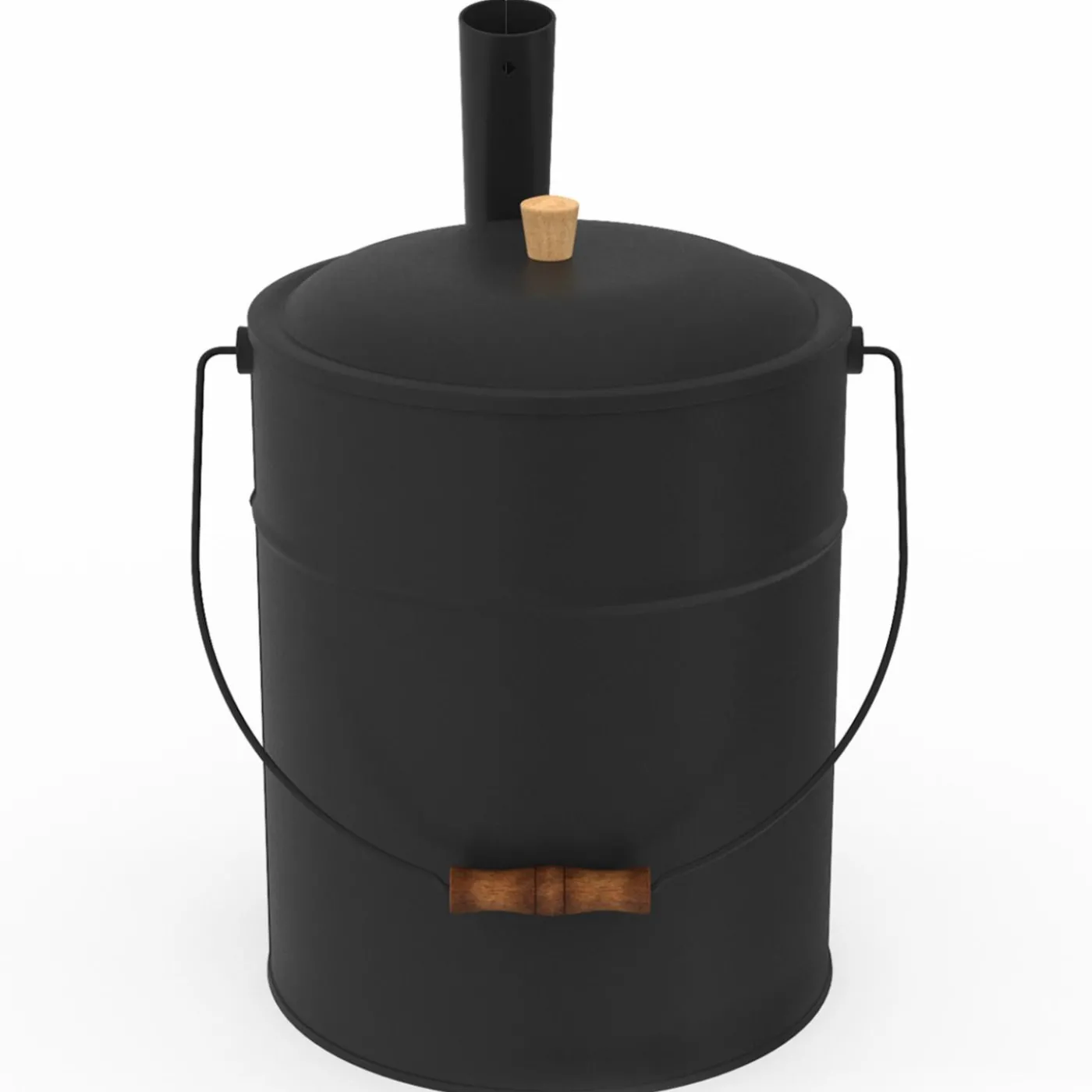 Seau à cendres avec couvercle et pelle : 15 litres