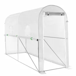 Serre à tomates 3 m² 3 x 1 x 2 m blanche