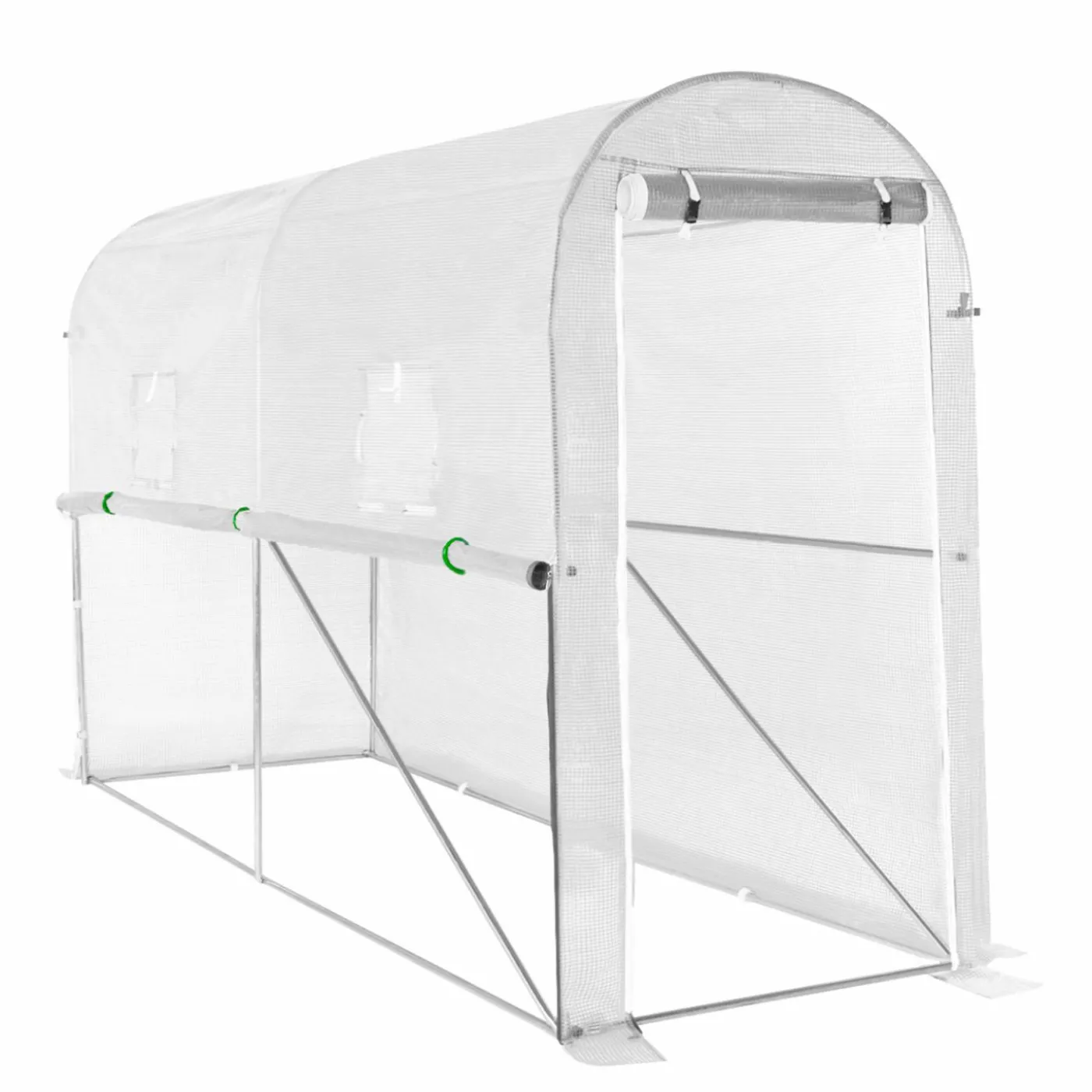 Serre à tomates 3 m² 3 x 1 x 2 m blanche