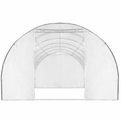 Serre de jardin blanche 18 m² avec 2 côtés relevables 6x3x2m