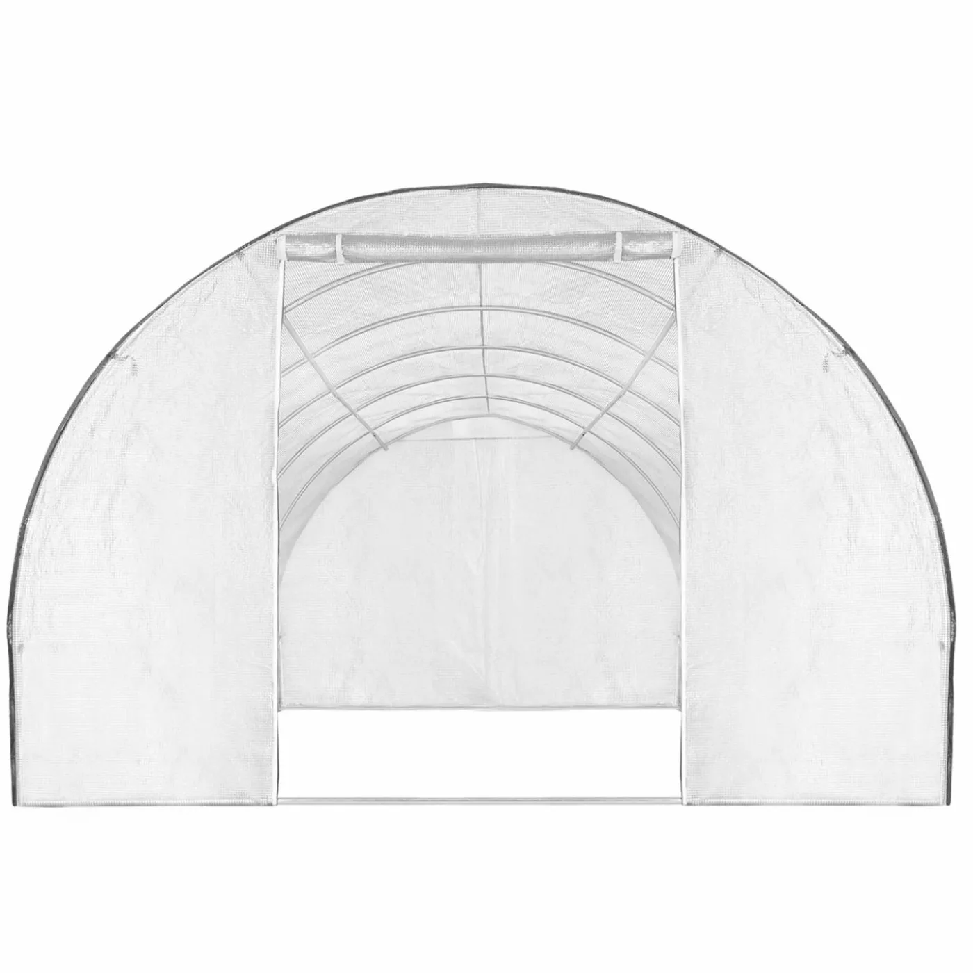 Serre de jardin blanche 18 m² avec 2 côtés relevables 6x3x2m