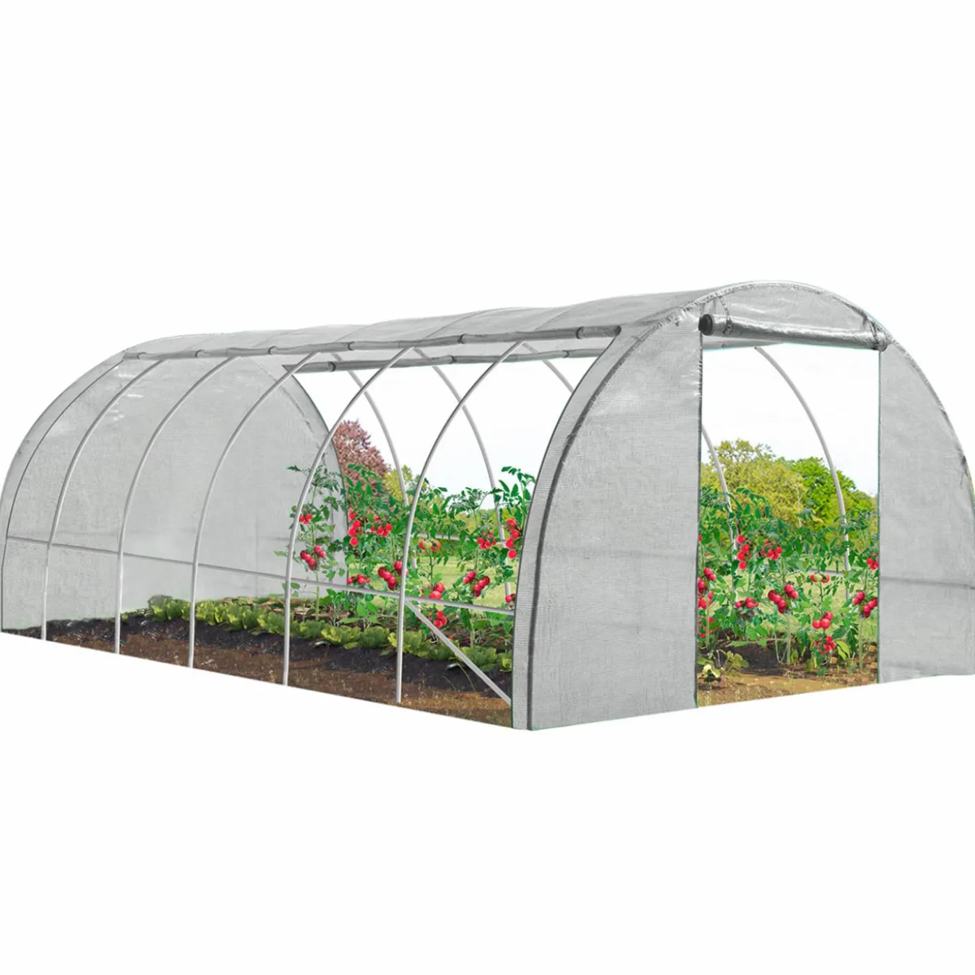 Serre de jardin blanche 18 m² 3x6 m