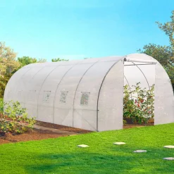 Serre de jardin blanche 18 m² 3x6 m
