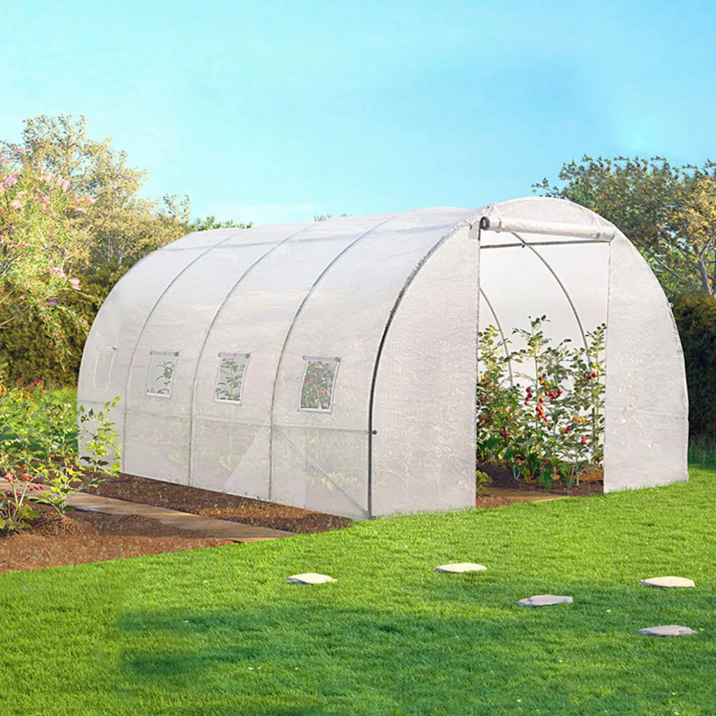 Serre de jardin blanche 12 m² 4x3 m