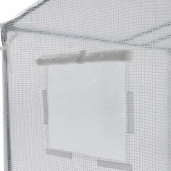 Serre de jardin blanche avec porte et fenêtres relevables