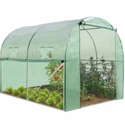 Serre de jardin verte 6m² avec 2 fenêtres