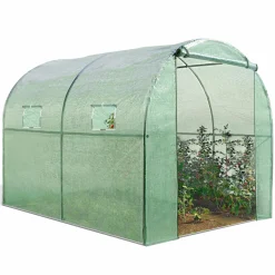 Serre de jardin verte 6m² avec 2 fenêtres