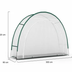 Serre d'hivernage balcon et terrasse 300x80x220 cm en demi lune