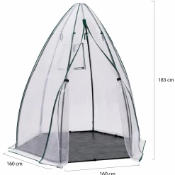 Serre pour hivernage des plantes bâche bulle