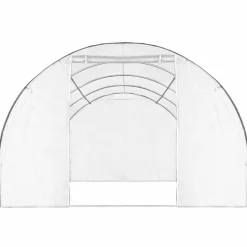 Serre tunnel de jardin 12M² blanche relevable avec moustiquaire