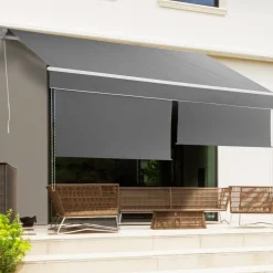 Store banne gris anthracite 4x3 m