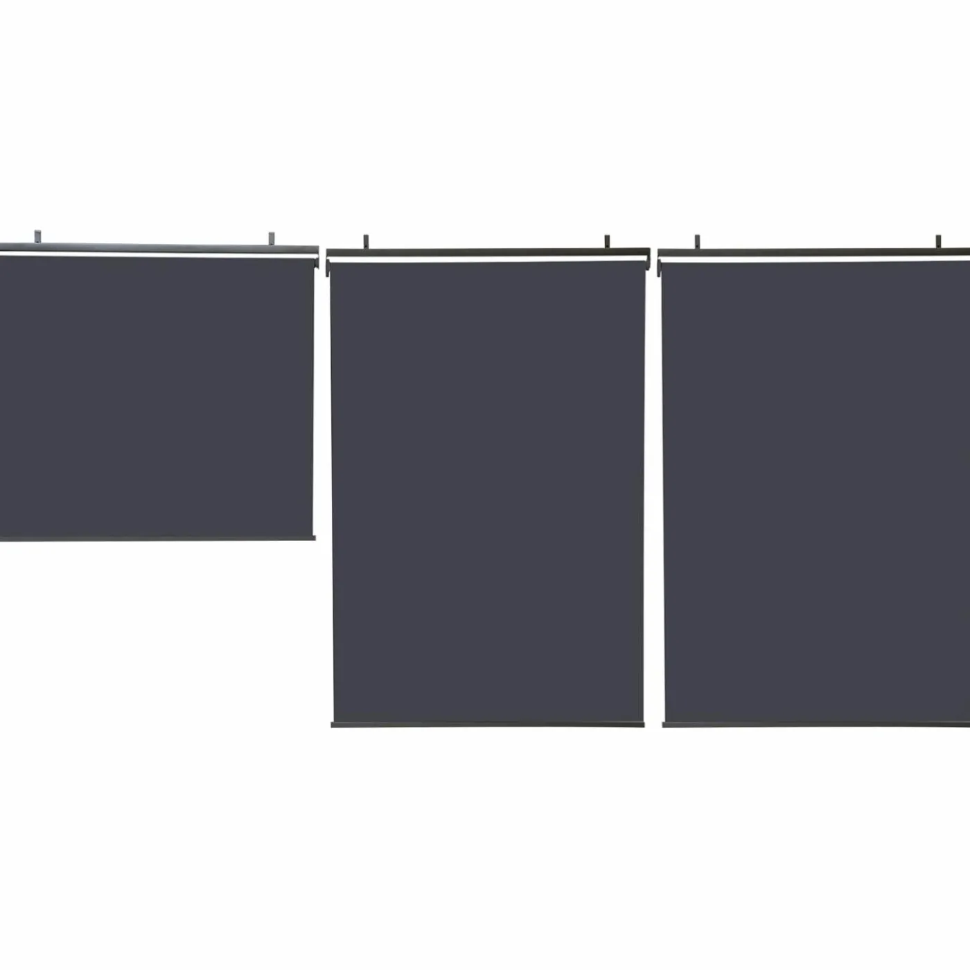 Store enrouleur vertical gris pour pergola