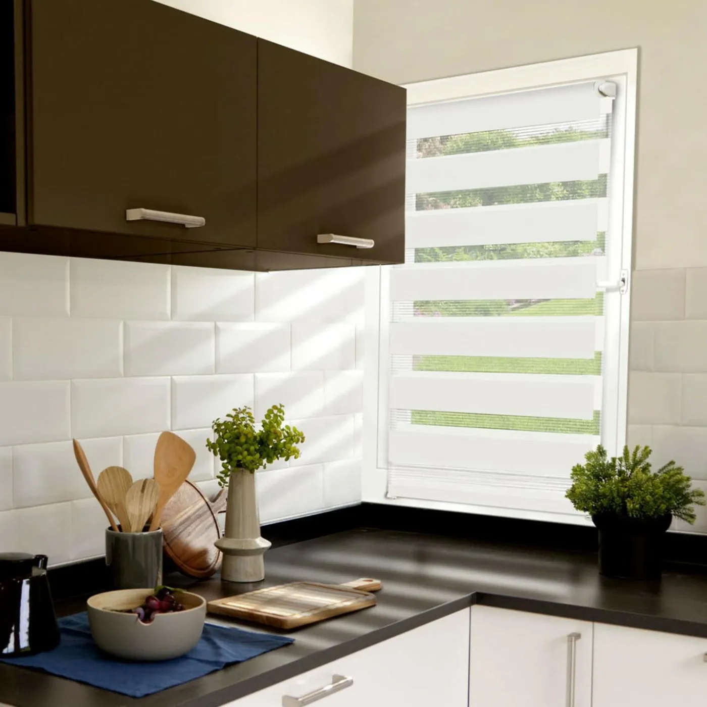 Store jour nuit blanc 60 x 120 cm