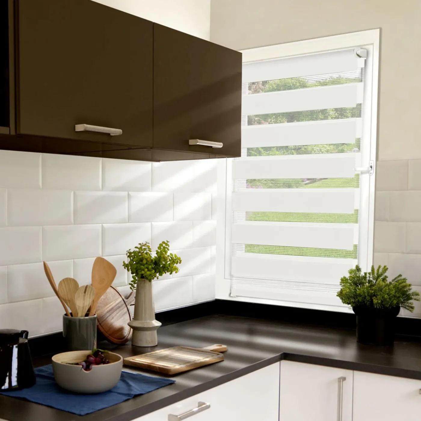 Store jour nuit blanc 50 x 150 cm