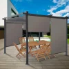 Stores enrouleurs verticaux pour pergola couleur taupe