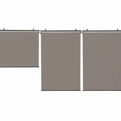 Stores enrouleurs verticaux pour pergola couleur taupe