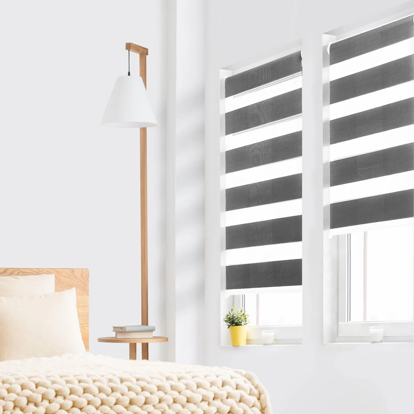 Stores jour nuit gris 40 x 170 cm