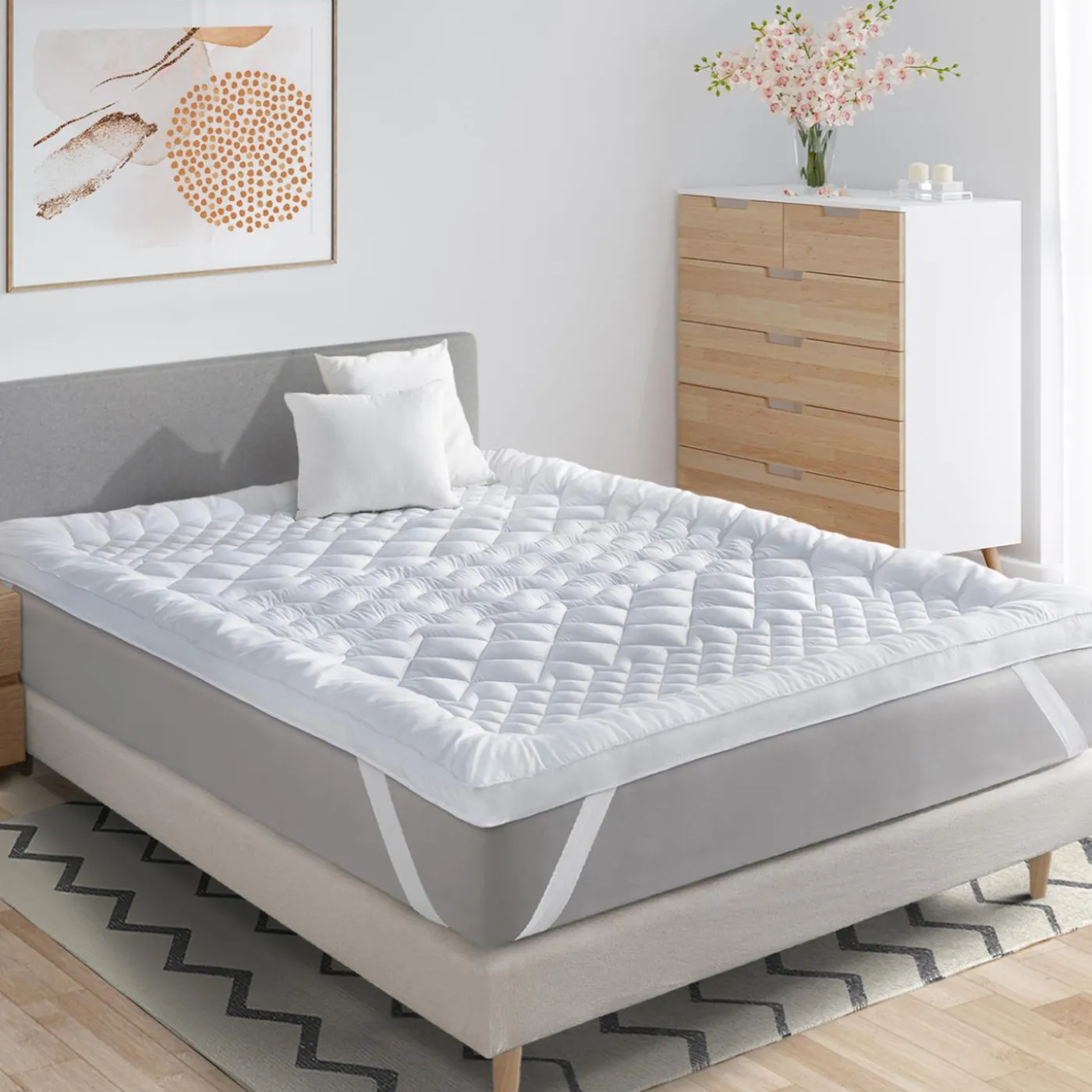 Surmatelas 140x190 cm 7 zones de confort moelleux