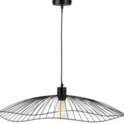 Suspension luminaire filaire noire