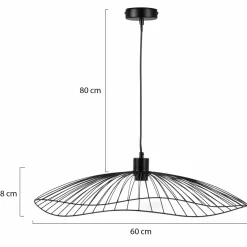 Suspension luminaire filaire noire