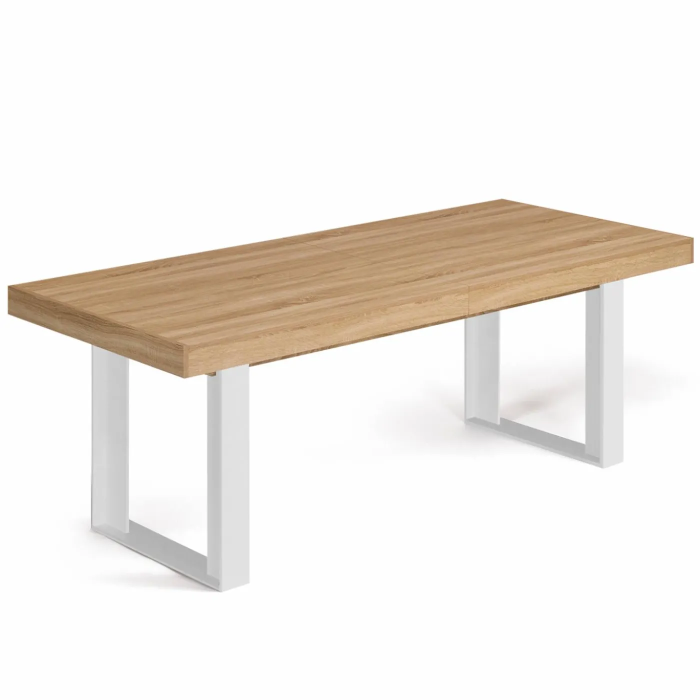 Table à manger 10 à 12 personnes bois et blanc