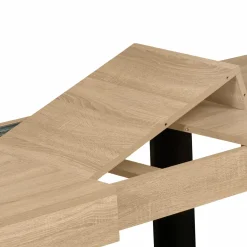 Table à manger 10 à 12 personnes bois et noir