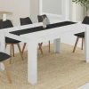 Table à manger 8 personnes blanche et noire