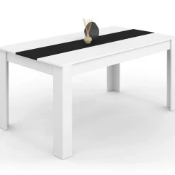 Table à manger 8 personnes blanche et noire