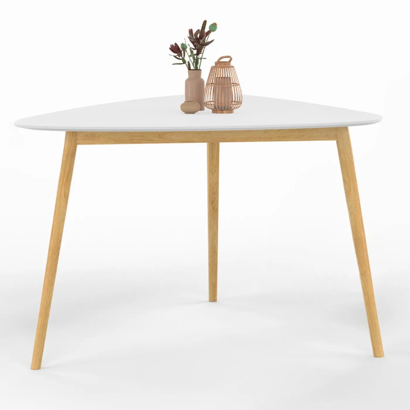 Table à manger 4 personnes plateau blanc