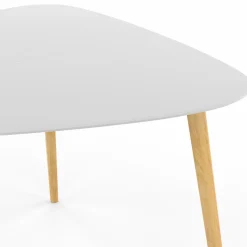 Table à manger 4 personnes plateau blanc