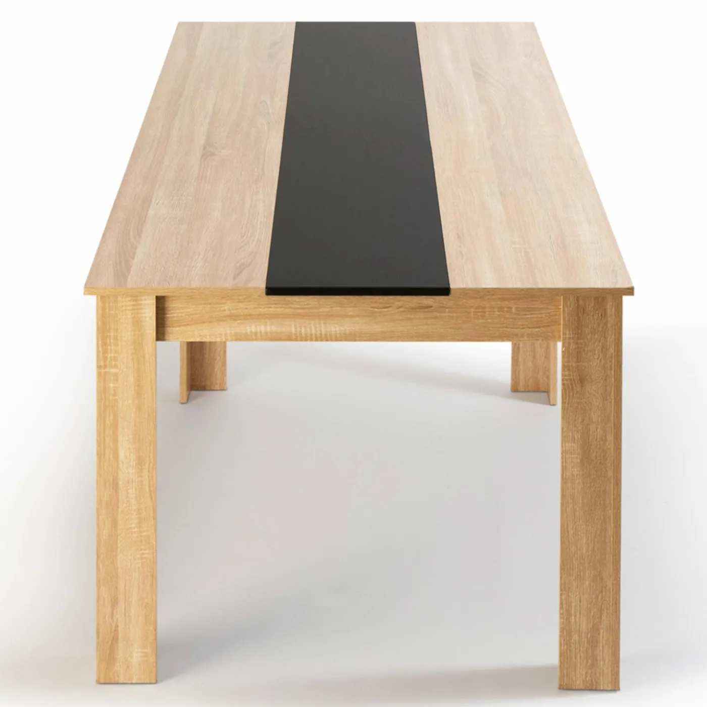 Table à manger 8 personnes hêtre et noire
