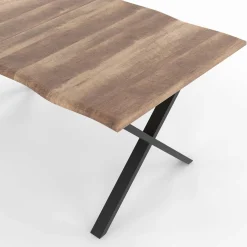 Table à manger 6 personnes avec pieds en forme de X