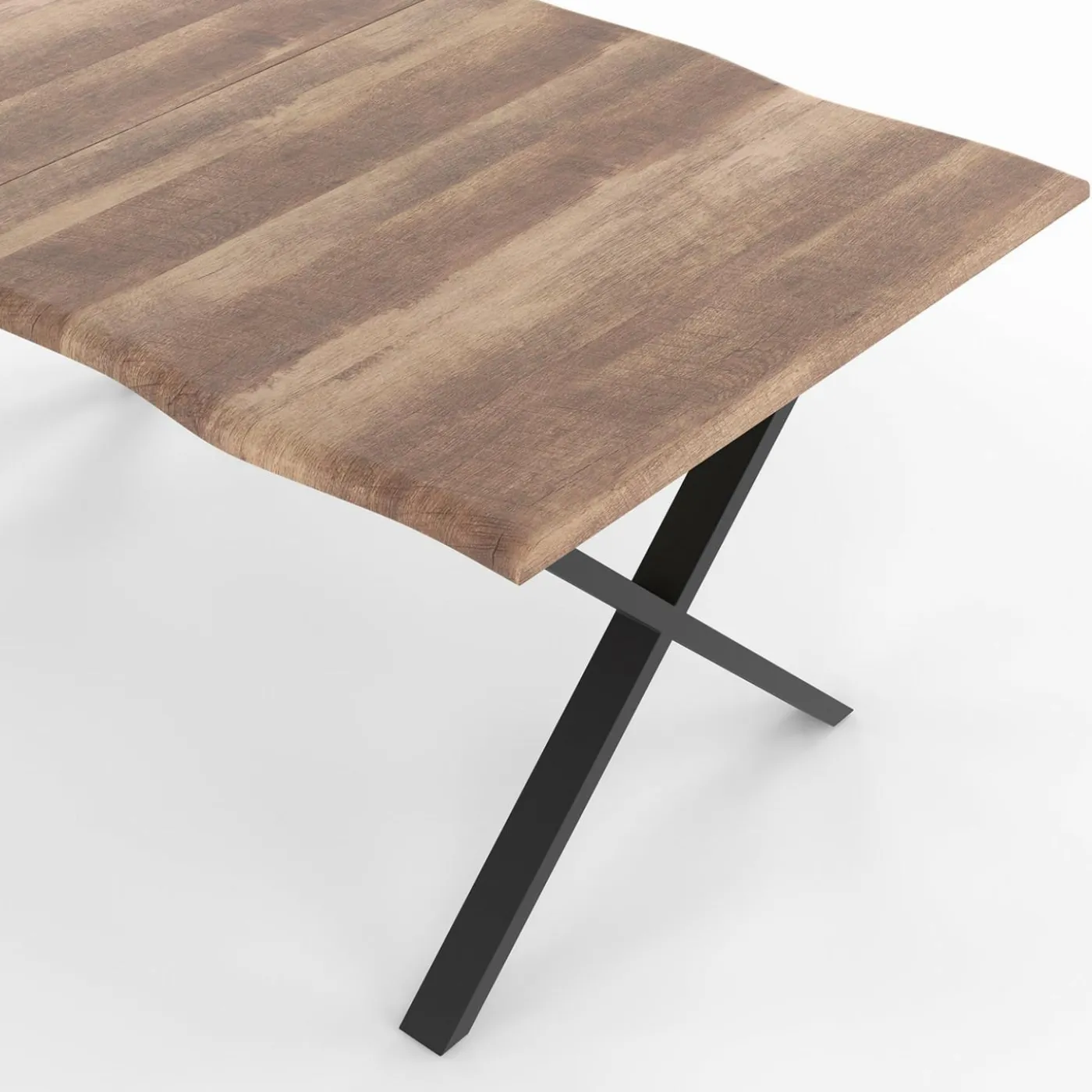 Table à manger 6 personnes avec pieds en forme de X