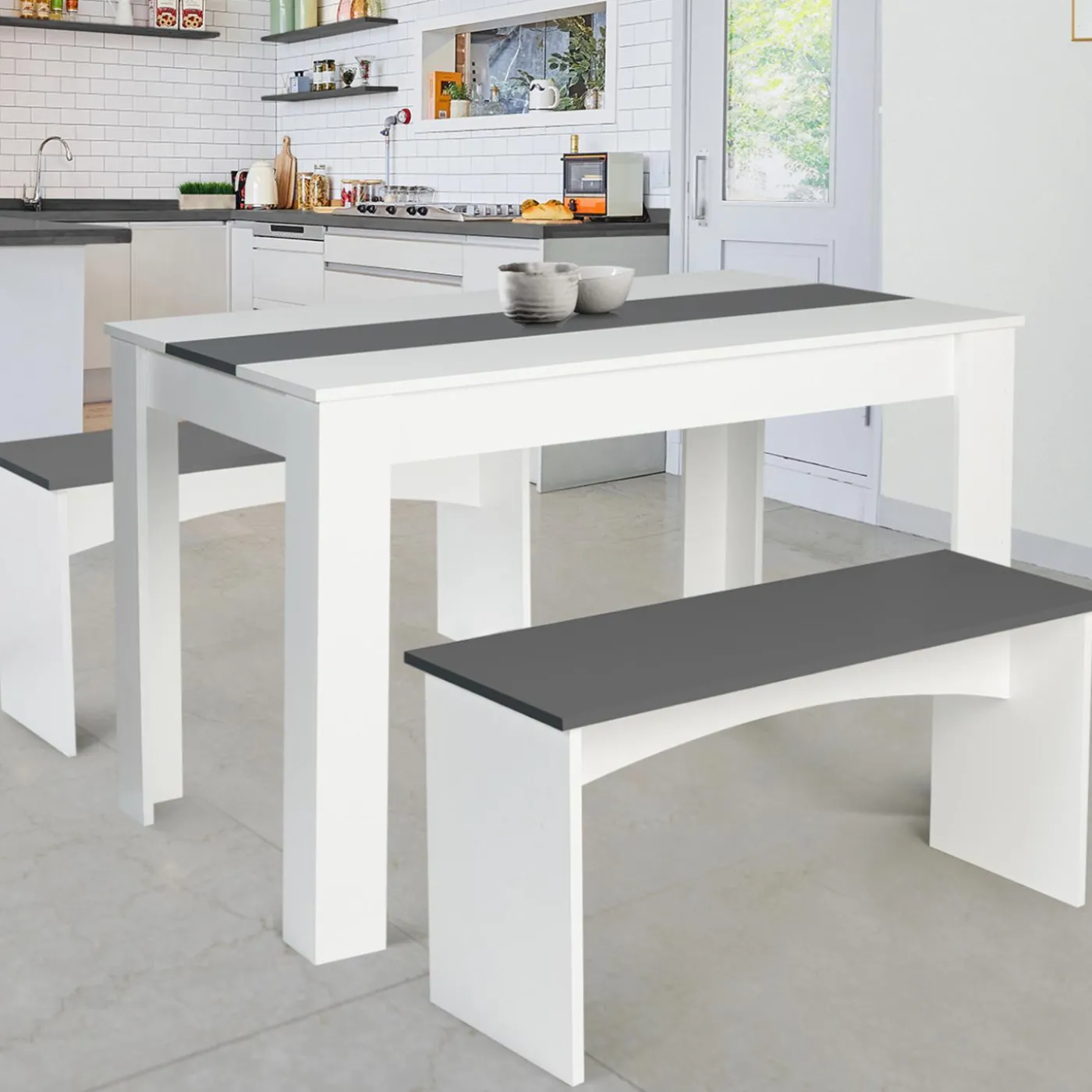 Table à manger avec banc 4 personnes