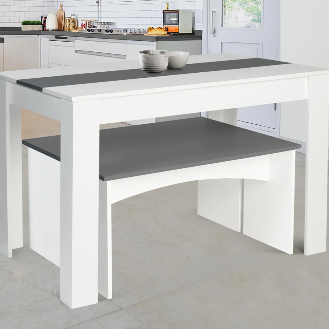 Table à manger avec banc 4 personnes