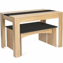 Table à manger avec banc en bois